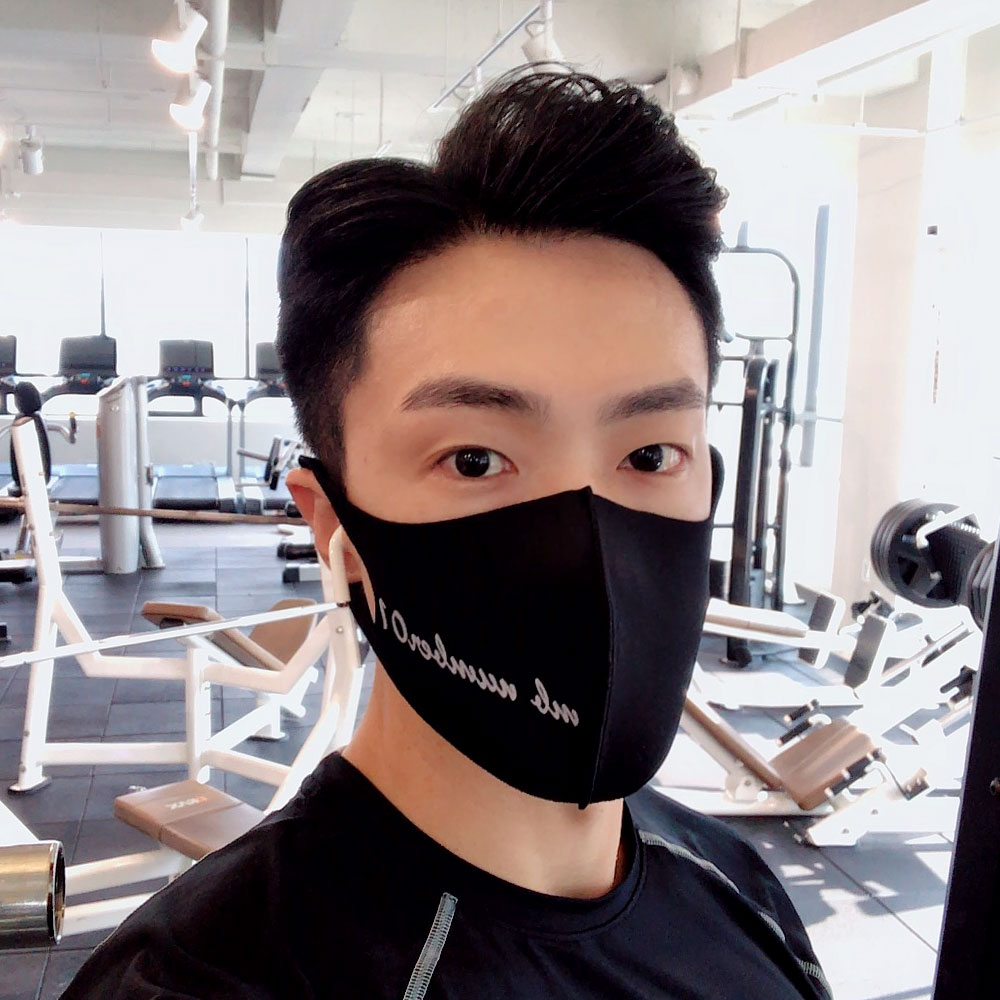 국산 3D 입체 네오프렌 블랙 패션 마스크 : 엠비넘버원