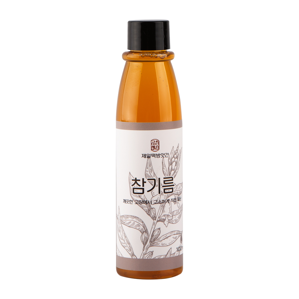 참기름 국산 방앗간참기름 100ml : 제일떡방앗간