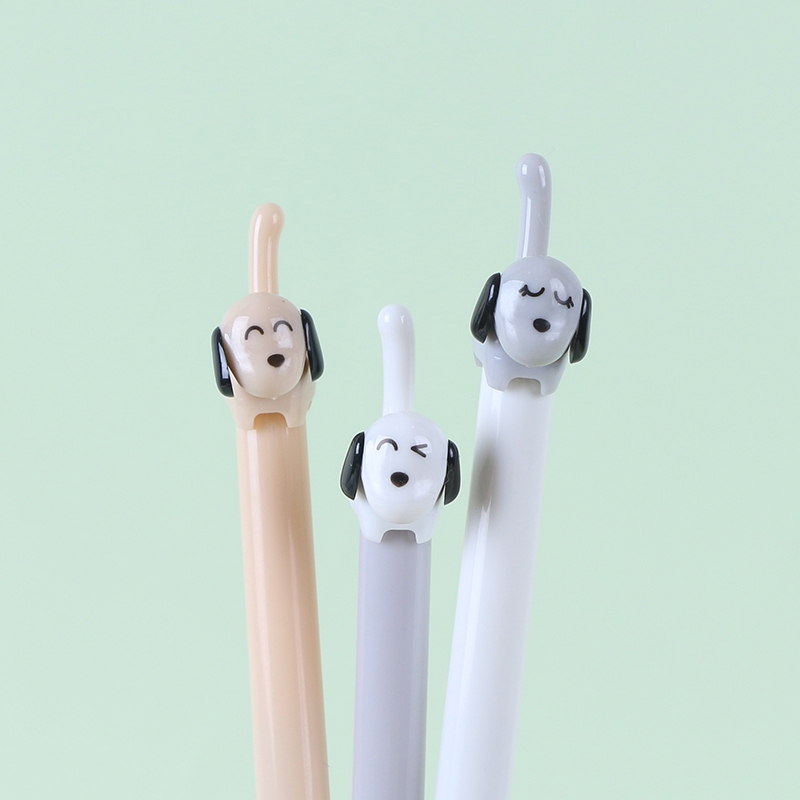 강아지 동물 캐릭터 볼펜 3color [귀여운 특이한 신기한 예쁜볼펜 판촉 펜 국산] : 갓샵 GODSHOP