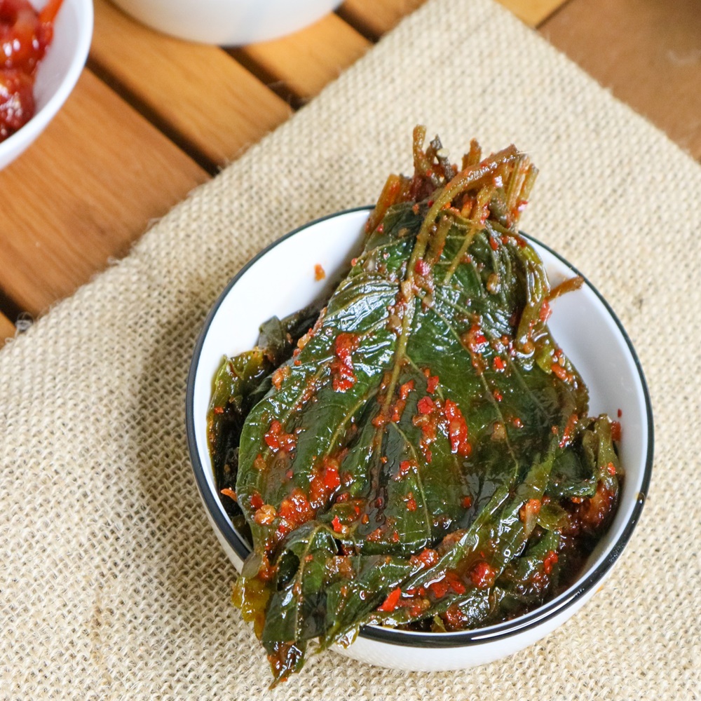 하정식품 밥도둑 양념 깻잎 무침 깻잎 300g 500g 여수 택배 가정식 집반찬 절임 : 하정식품 -여수-