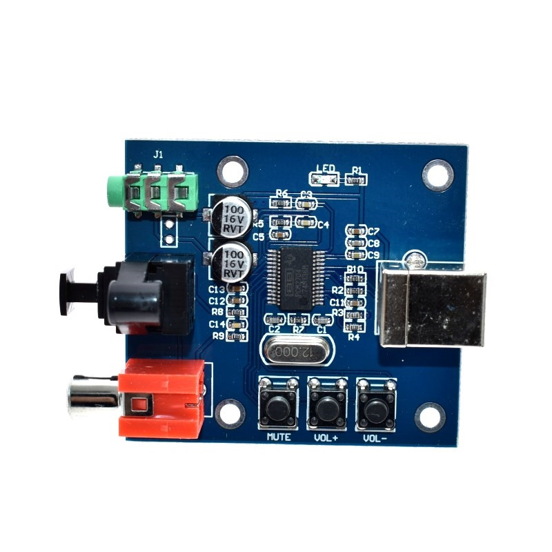 PCM2704USB 사운드카드 USB입력 동축 HIFI 디코더 DAC 5V : 알파마이크로