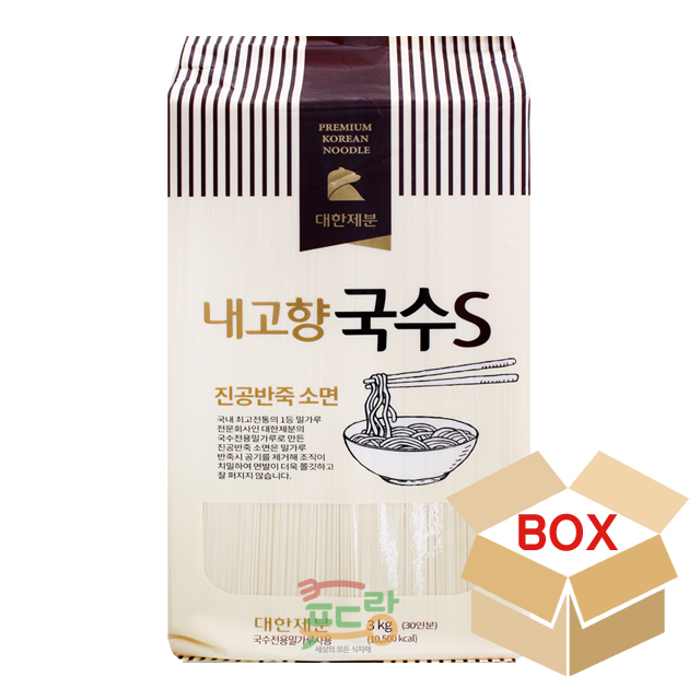 곰표 내고향국수S 진공반죽 소면 3kg 1박스(6봉)  : 푸 드 랑