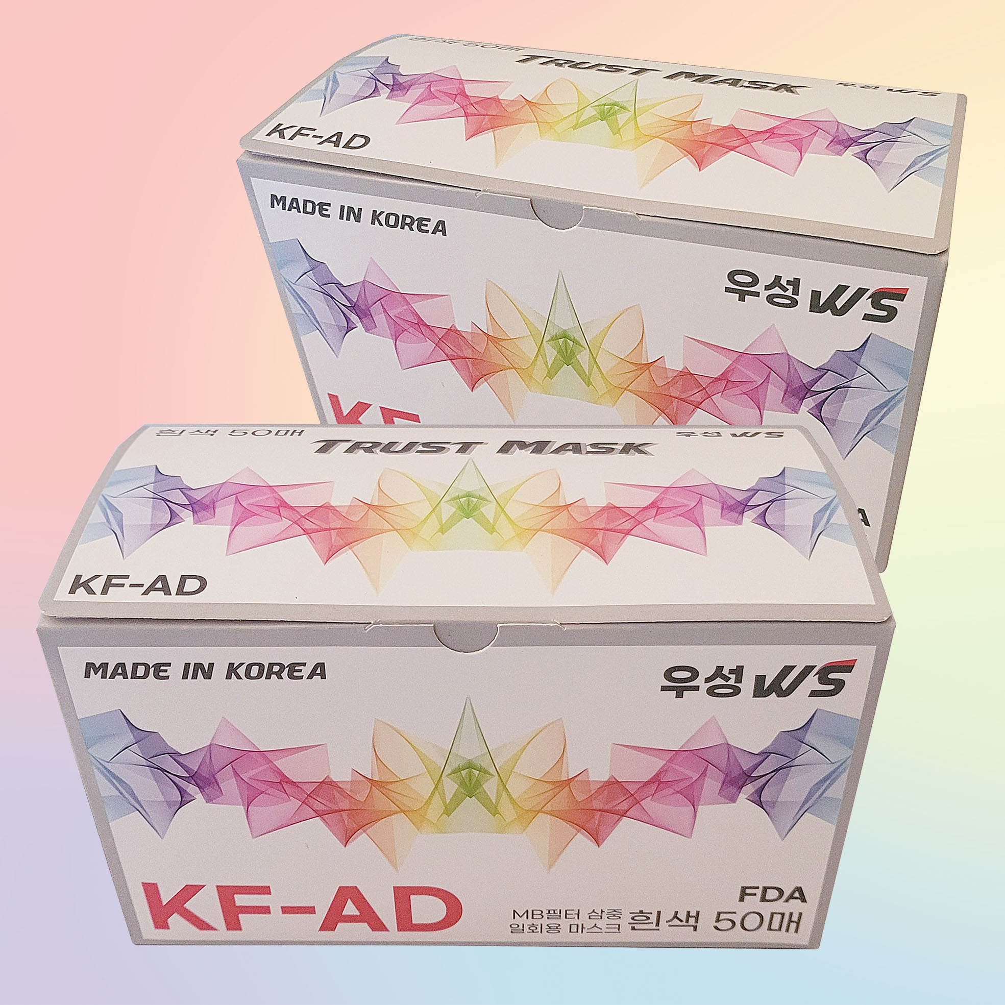 KF-AD #안스토어 우성마스크 국내생산 3중 MB필터 비말차단 덴탈마스크 흰색 50매, 1개 : 샵안스토어