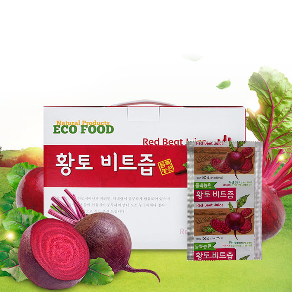 [듬뿍농원] 무안 황토 (산지직송) 레드 비트즙 50포 100ml  맛있는 비트  건강즙 선물 : 듬뿍농원