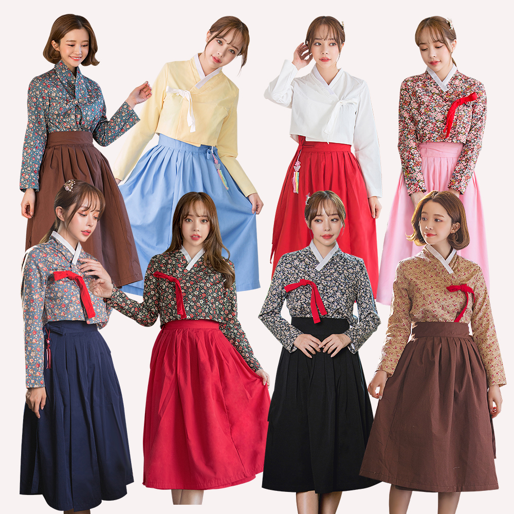 생활한복 퓨전 데일리한복 설 명절 꽃길만걷자 저고리 치마 : 예다움한복