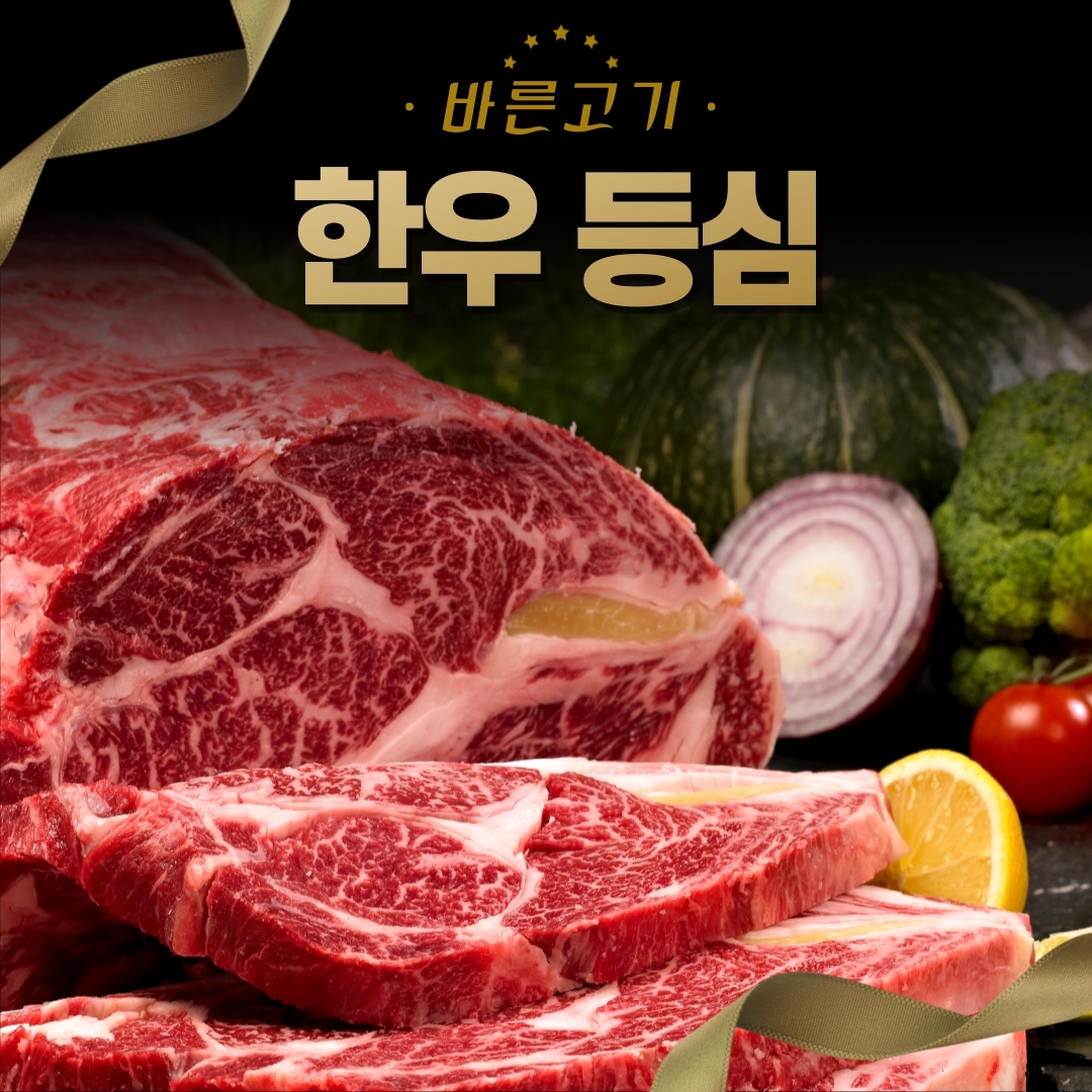 바른고기 한우 1등급 등심 500g : 바른고기준희아빠