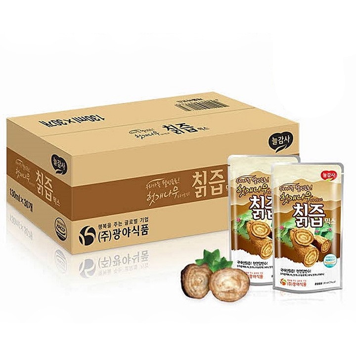 광야식품 헛개나무 칡즙 파우치 130ml 1BOX(30개입) : 담터다방