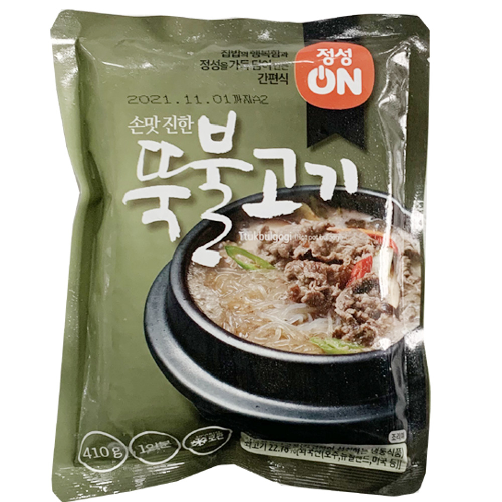 초원식품 정성온 뚝불고기 410g 즉석국 즉석탕 아이스박스포함 무료 : 미채움푸드
