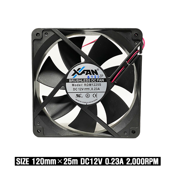 X-FAN RDM1225S DC12V 0.23A 120×25mm DC FAN 저소음 쿨러팬 : 전기전자소모품에스앤티산업