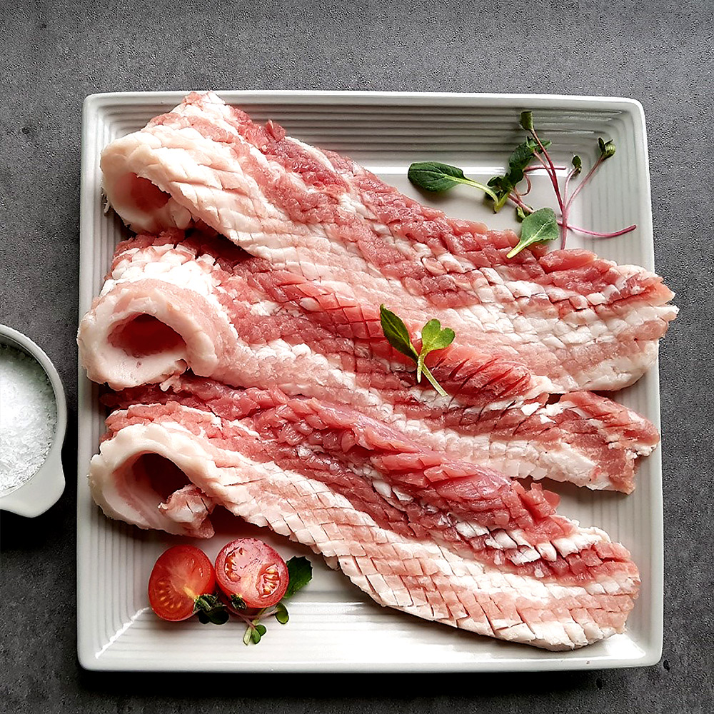 담아한포크 한돈 벌집 삼겹살 1kg : 담아한포크