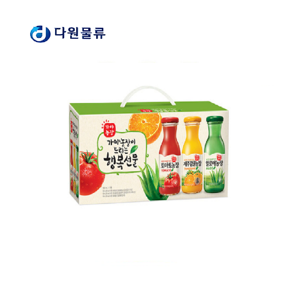 웅진식품 가야농장 종합 선물세트(6종음료) 180ml x 12병 꼬마병 : 다원물류
