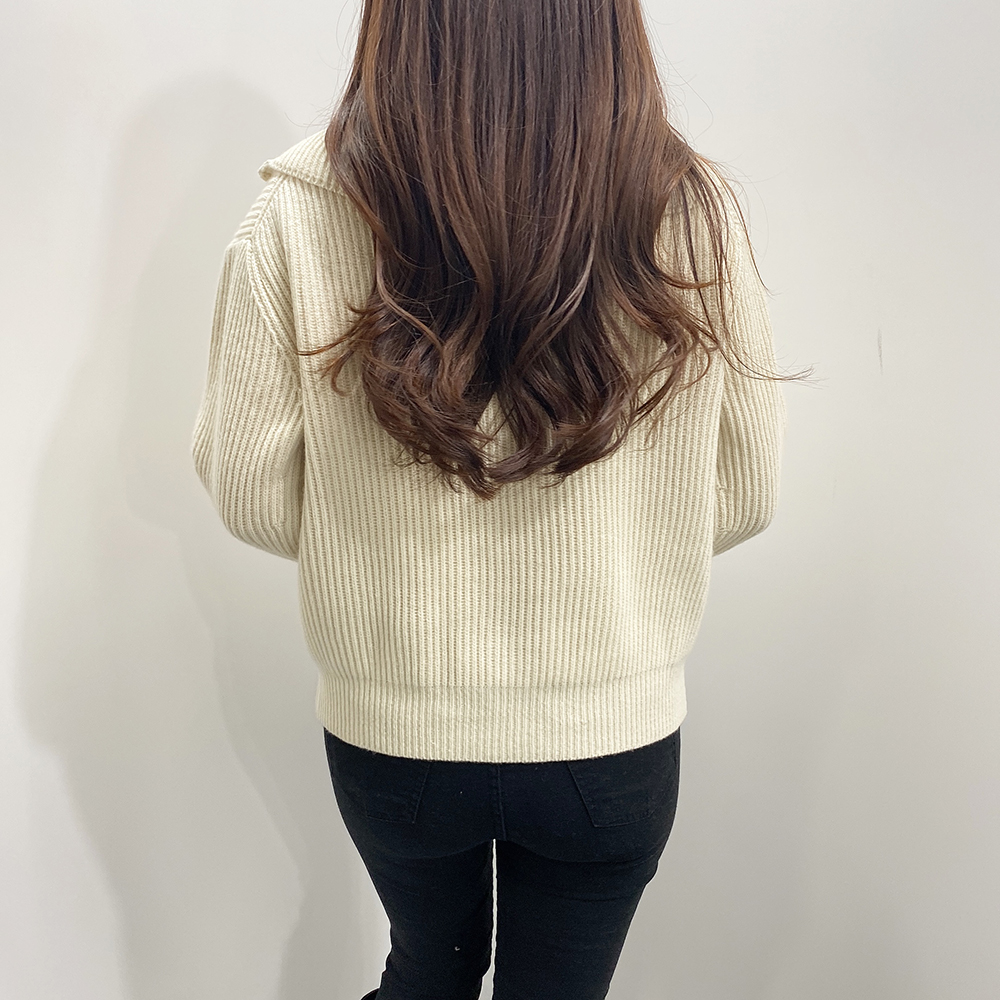 골지 넥 집업 가디건 (울55) 3color : 시에떼