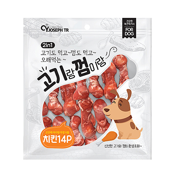 [재고떨이] 고기랑껌이랑 치킨 14p (유통기한 25년8월9일까지) : 펫포유