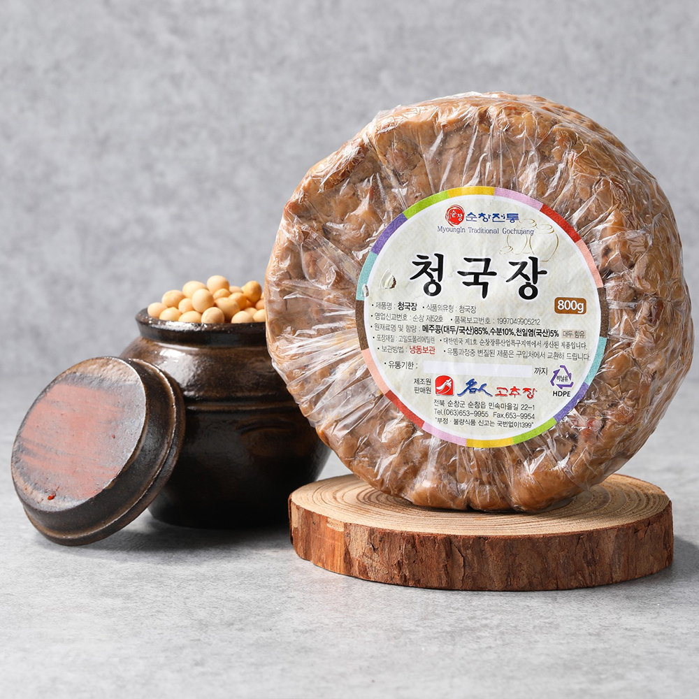 순창 명인고추장 박현순 기능인 청국장 800g : 한그루