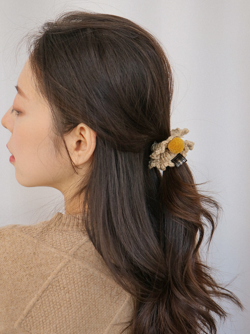 [유니제이][20f/w]팜팜 플랩 스크런치 헤어밴드 Ia34 [Beige] : 유니제이Uni.J