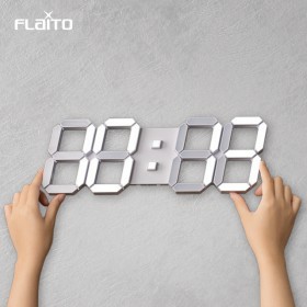 플라이토 컬러 전자 디지털 벽시계 무소음 인테리어 벽걸이 LED 시계 거실 집들이 개업 선물 : 지성아이엔씨