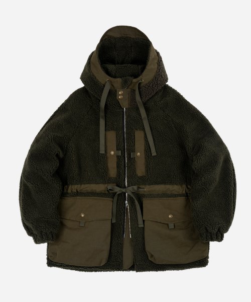 프리즘웍스 ESKIMO FLEECE PARKA _ OLIVE : 우 스토어