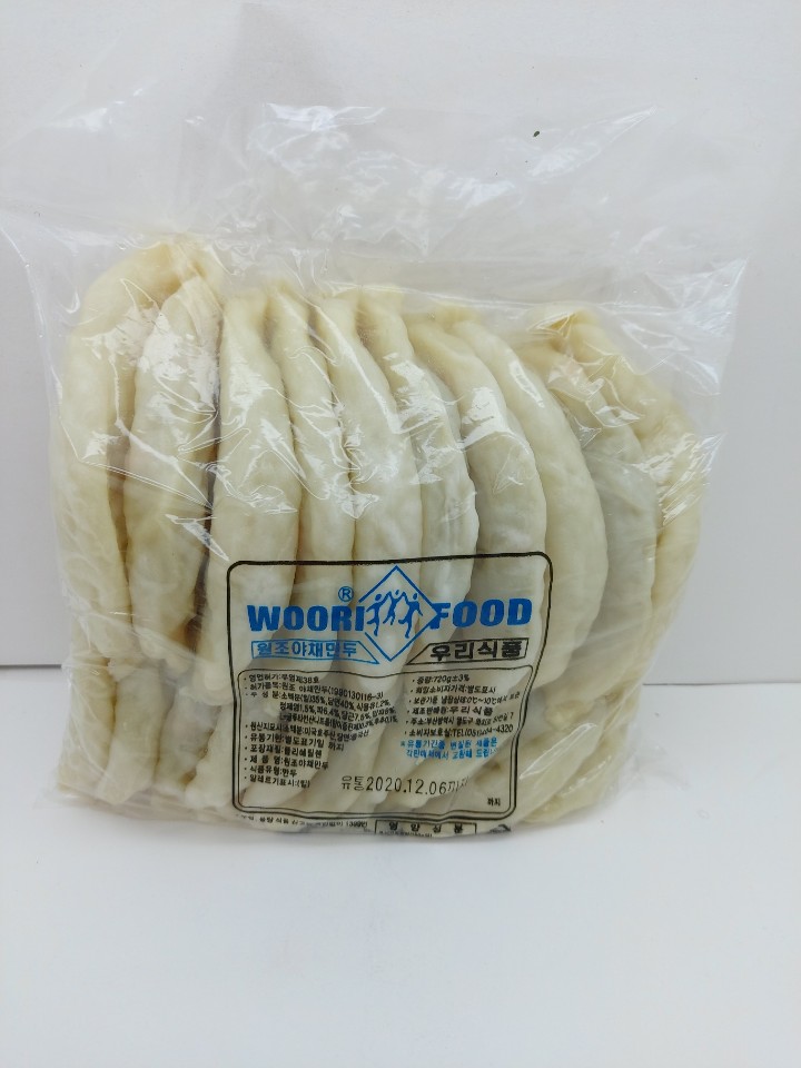 (당일제조) 원조 잡채 야채 만두 20입,  720g (당일제조),  -우리식품-  (아이스박스+ 냉매 옵션 선택가능) (하루배송 96%) : 성도푸드