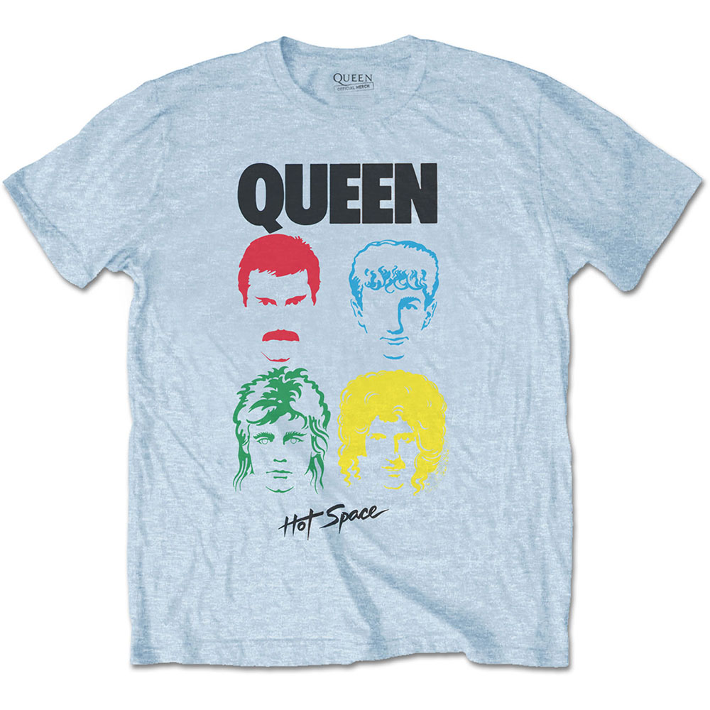 공식 QUEEN 퀸 Hot Space Album 반팔 티셔츠 : 매드몽키