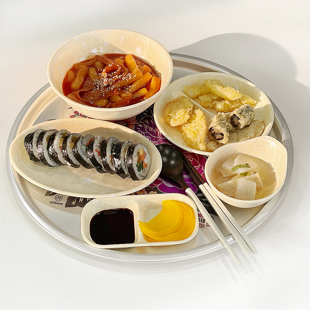 바닐라 크림 멜라민 식기 시리즈 11종 택1 분식그릇 떡볶이접시 : 데이즈룸
