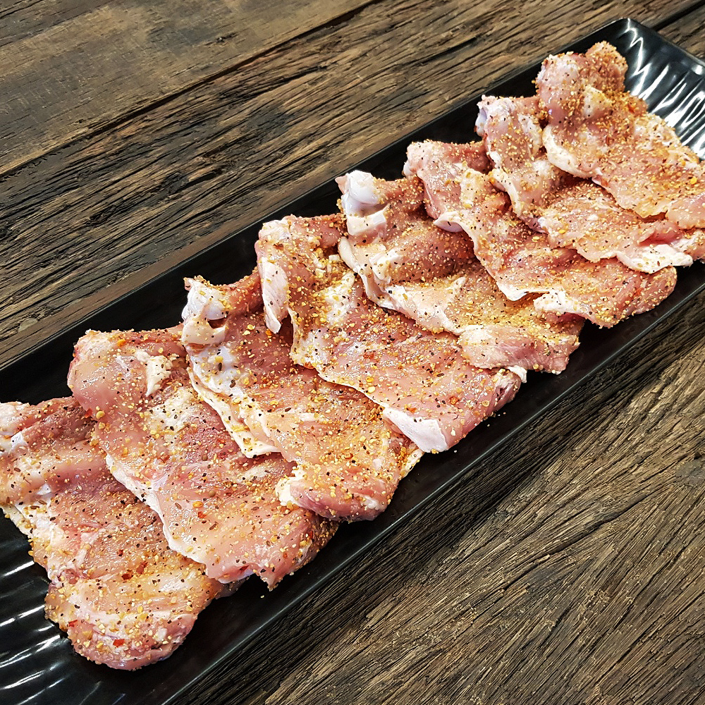 토담 춘천 닭갈비 숯불 구이용 간장 고추장 소금  맛선택 1kg : 춘천토담숯불닭갈비