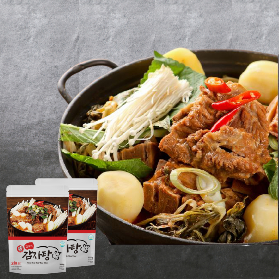 국내산 등뼈 김가네 감자탕 3KG(5-6인분) x2팩 (무청시래기 들엇어요!) : 가호네