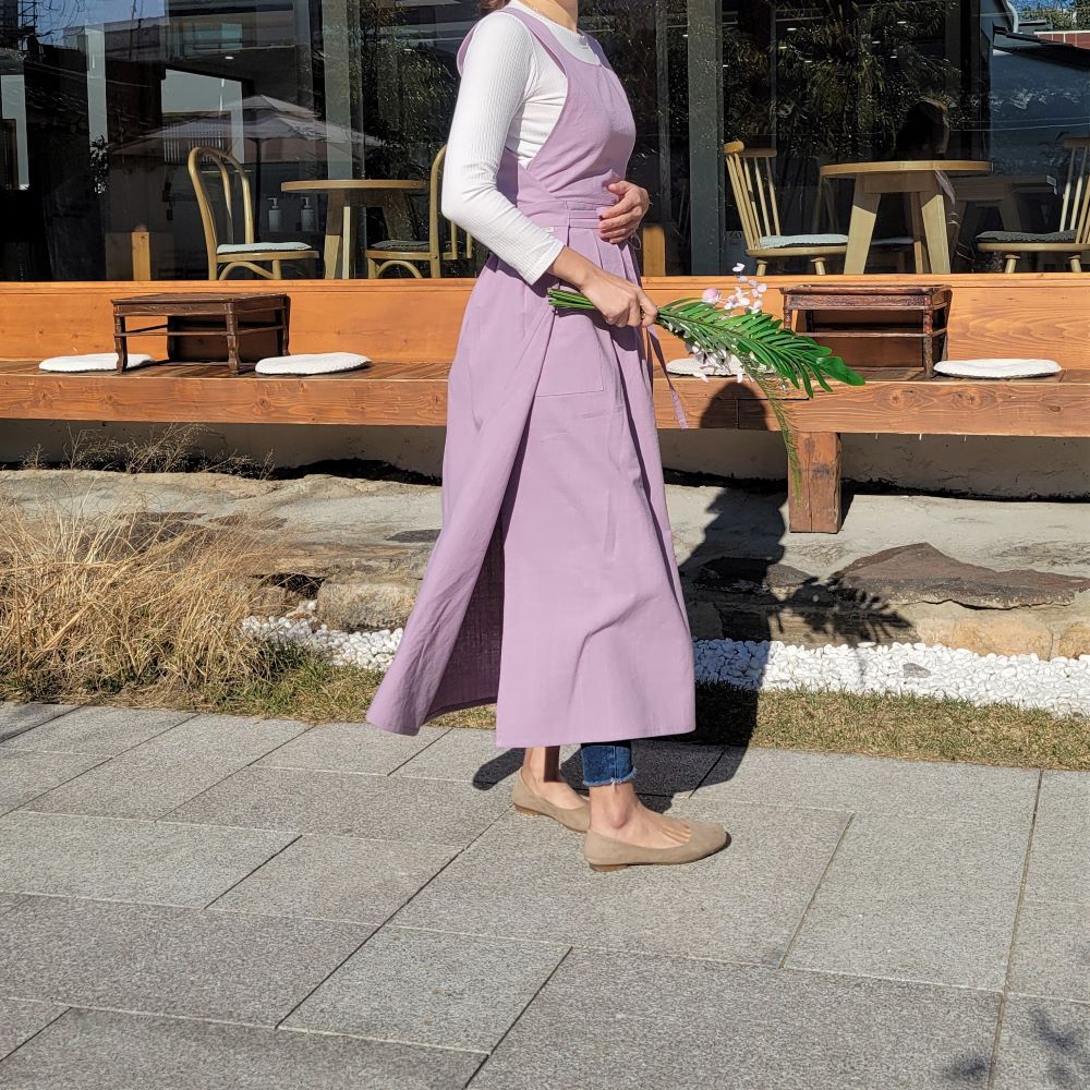 바이바농 레이어드 바이올렛 이비 핸드메이드 앞치마 : 바이바농