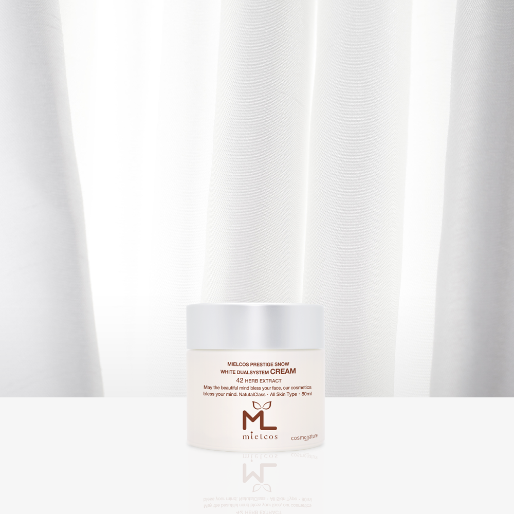 미엘코스 스노우화이트 듀얼시스템 미백+주름크림 80ml : 천연화장품 코스모네이처