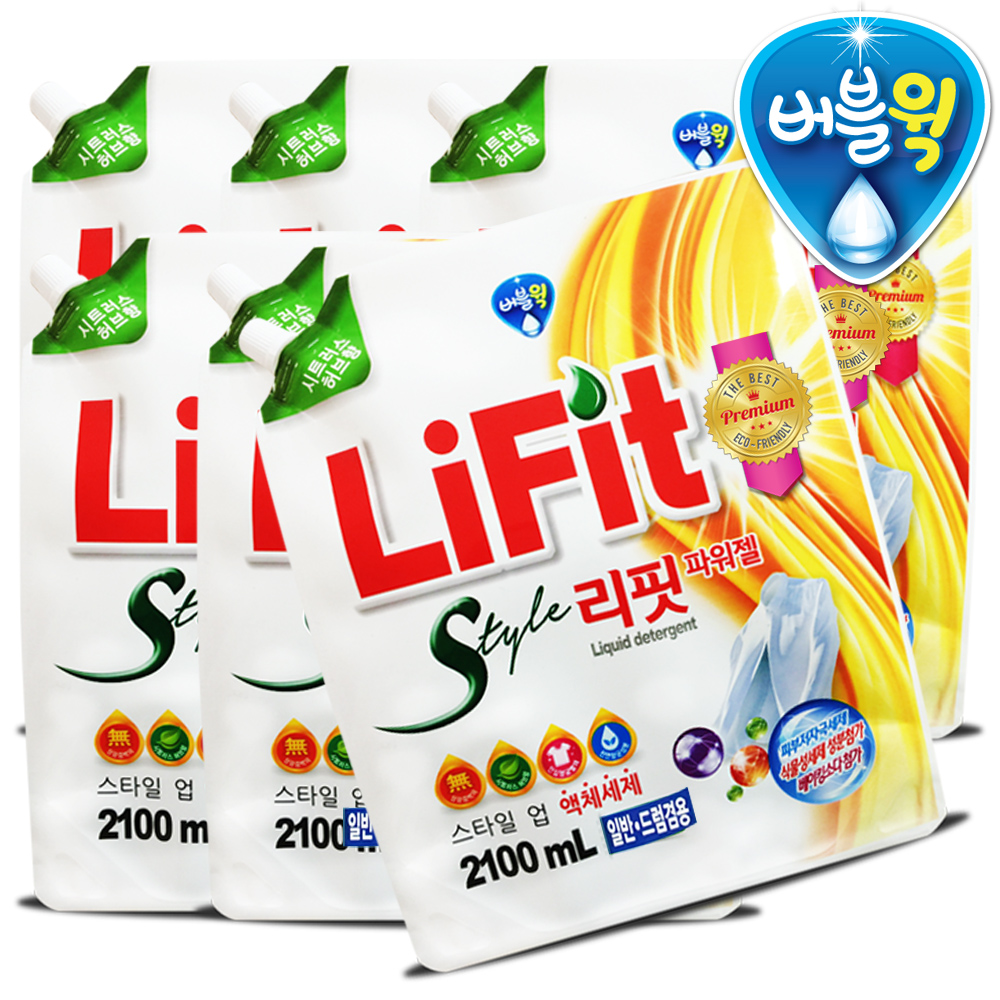 [버블윅]리핏파워젤 액체세제 3.1L x 4개 세탁세제 일반드럼겸용 : 버블윅 공식몰