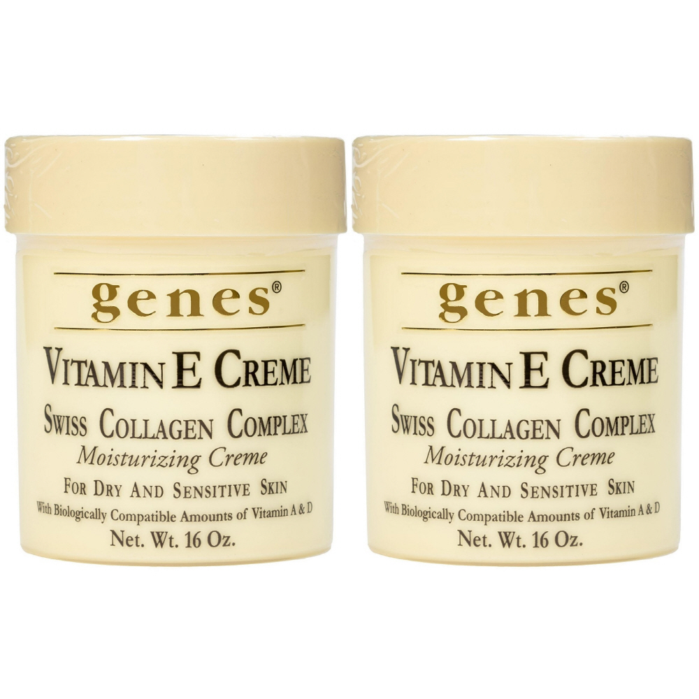 Genes Vitamin E Cream Swiss Collagen Complex 제네스 비타민 E 스위스 콜라겐 모이스처라이징 크림 16oz(473ml) 2팩 : 다골라몰