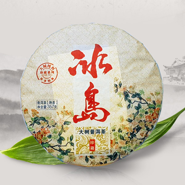2012년 운남성 고급 빙도 대수보이차 357g 숙차 보이차잎 : 원다초관