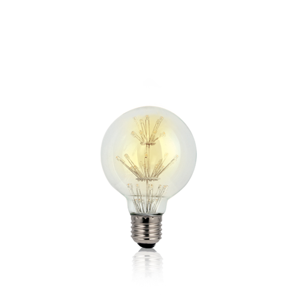 포커스 LED 눈꽃 에디슨전구 G80 2W 램프 : JUN조명