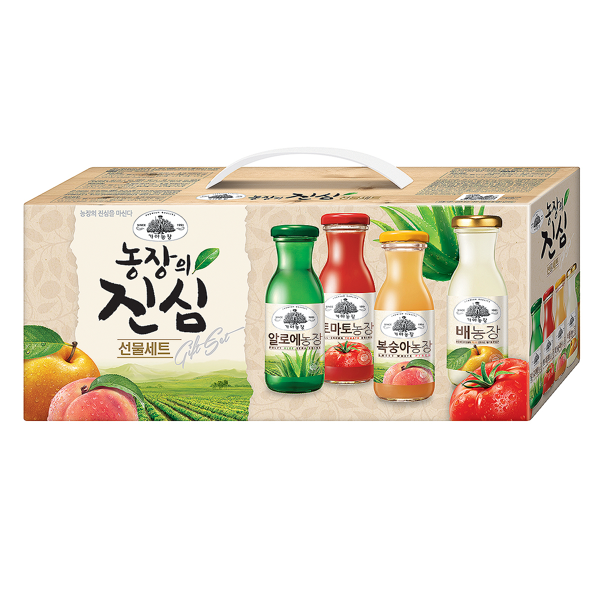 가야농장 주스 선물세트 180ml x 12병 x 4 : 밀리언드림