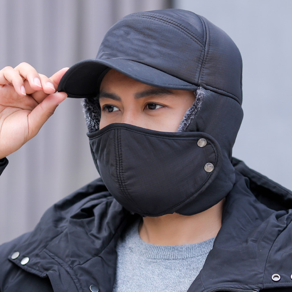 귀달이 마스크 캡모자 남자 남성 겨울 털 방한모자 귀도리 군밤장수 모자 : 엠케이리빙