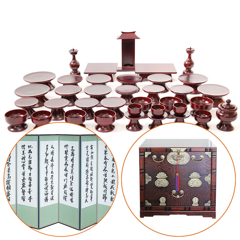 남원고성공예 물푸레제기 37p+제기함+6폭병풍 : 남원고성공예