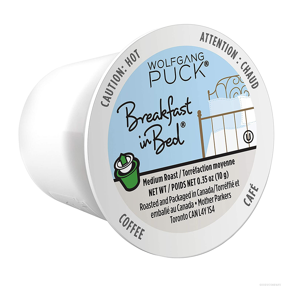 Wolfgang Puck Coffee 울프강 퍽 블랙퍼스트 인 베드 커피 캡슐 3.5oz(10g) 24개 : 구디컴퍼니