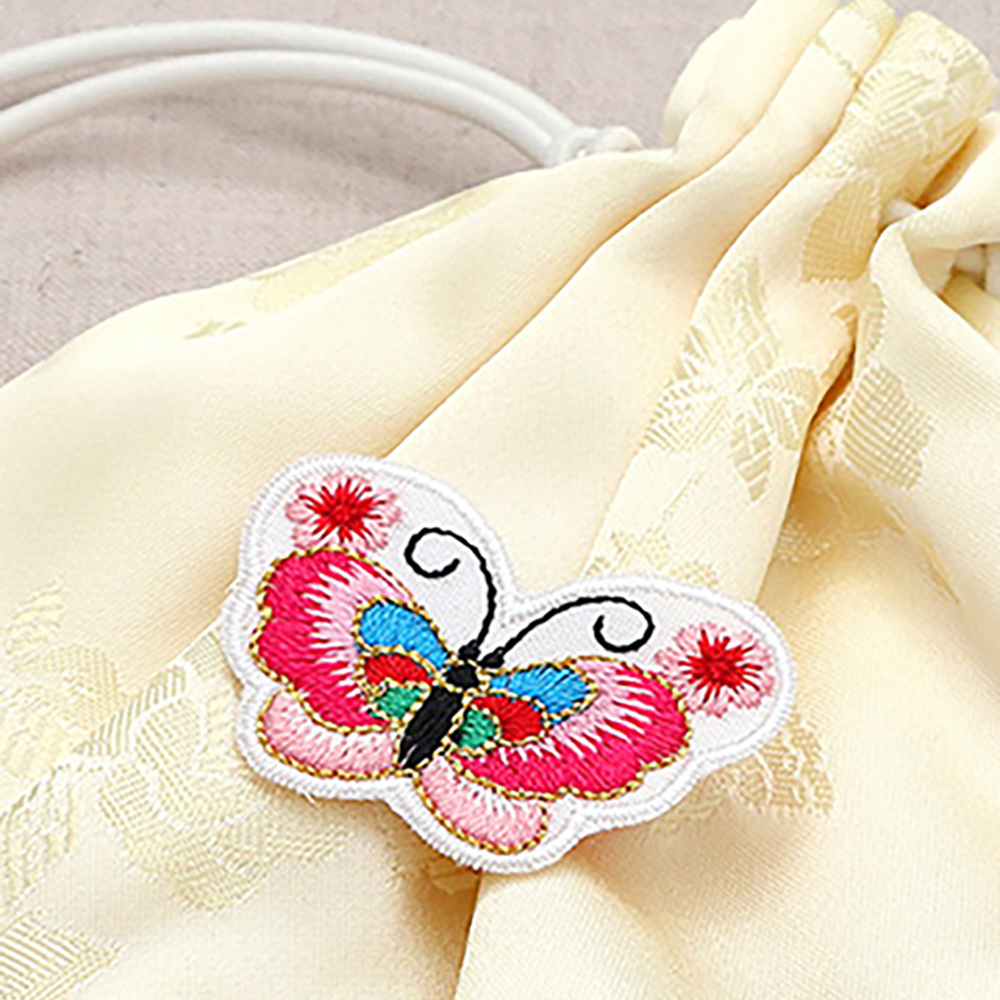 54-276 꽃보단 나비자수장식-레드 hdn 한복자수장식 : 아재원단