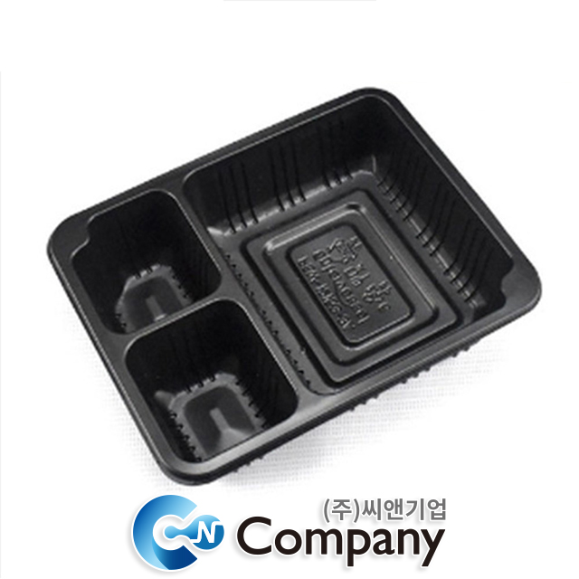 엔터팩 실링용기 반찬포장 PSW-12153-3A 블랙 박스 1500개 : 씨앤라이프