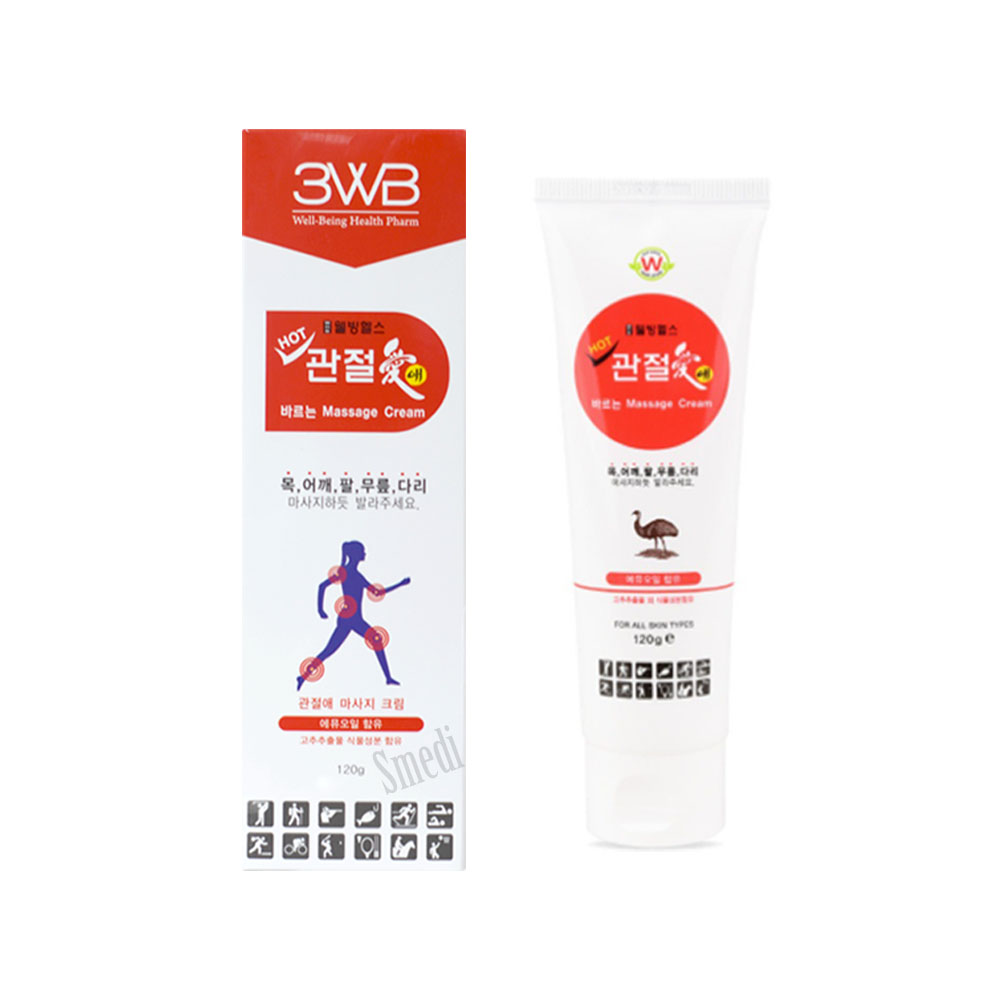 웰빙헬스 관절애크림 마사지크림 100g 에뮤오일함유 스포츠크림 관절통 : 에스메디
