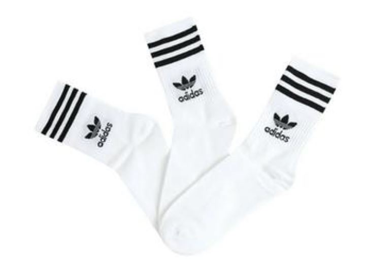 아디다스 미드컷 크루  솔리드 양말 여성 GD3575 1 3 켤레 봄 커플 운동 학생 : WWWSTORE