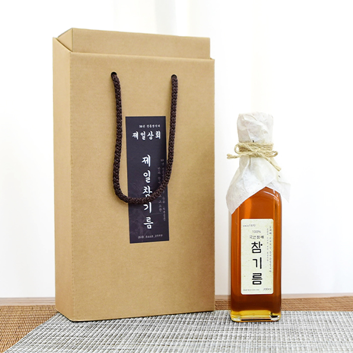 제일상회 국산 참기름+참기름 세트 200ml : 제일상회-자갈치시장
