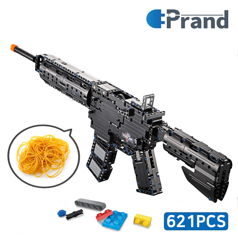 PRAND 레고테크닉 M4A1 조립식 블럭건 DIY블럭 블럭총 장난감총 레고총 어린이장난감총 장난감블럭 어린이날 선물 : 에스앤피시스템