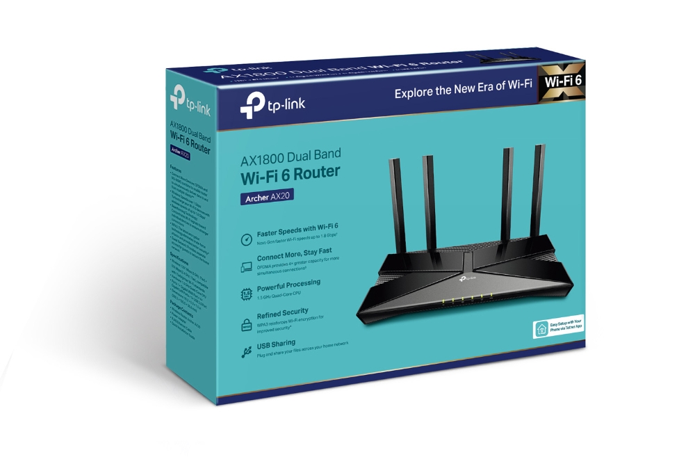 티피링크 Archer AX20 무선인터넷 기가 공유기 WiFi6 1800Mbps : 세이프네트워크