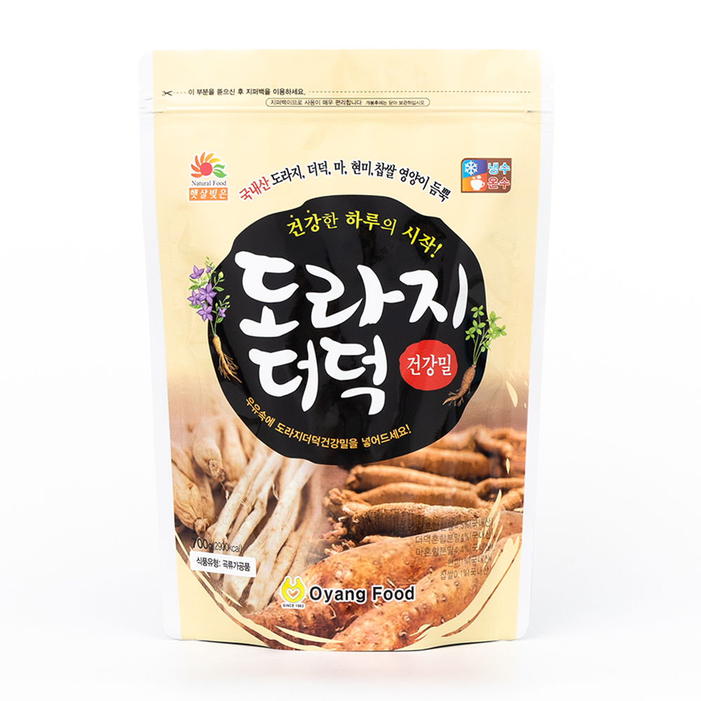 오양식품 햇살빚은 도라지 더덕 건강밀 700g 식사대용 영양간식 선식 즉석식품 지퍼백 : 대명식품