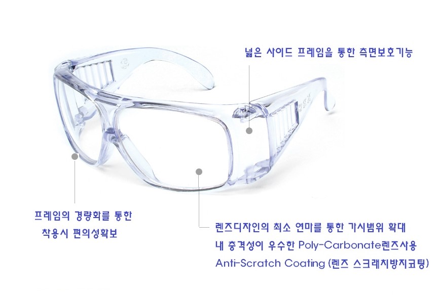 [KRC 고려] 국산 보안경 KR-12-CL 프안 194 긁힘방지 자외선차단 : 시민안전