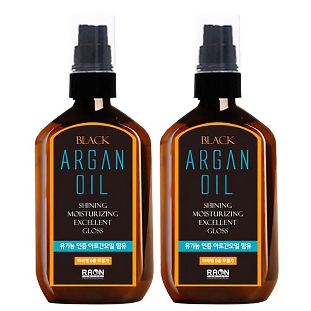 라온 블랙 아르간 모르칸 헤어 오일 100ml x 2 : 시연샵