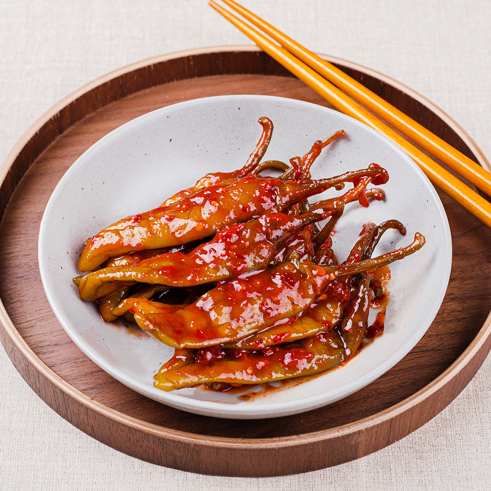 고추무침 1kg 양념 고추 무침 반찬 장아찌 고추지 : 맛사랑식품
