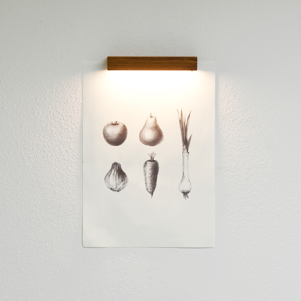 Big Hang lamp 포스터 부착형 오크 우드 원목 조명 자석 : 디라이징
