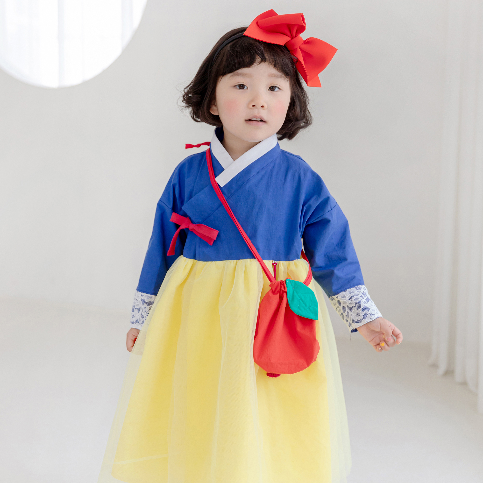 더수 유아 왕리본 머리띠 백설공주 헤어밴드 : 더수