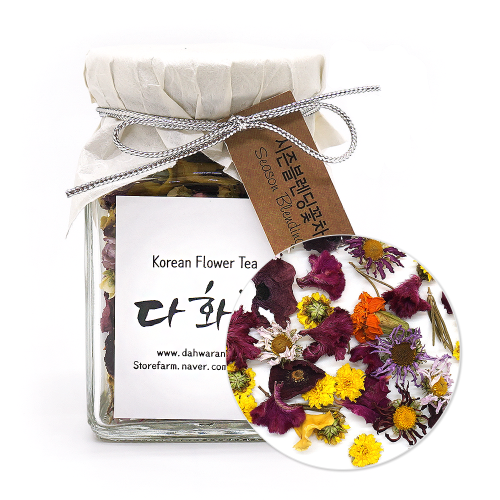 다화랑 시즌 블렌딩 꽃차 계절 백화차 국내산 수제 덖음 꽃잎차 10g : 다화랑